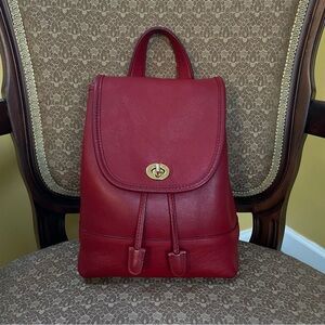 Vintage Coach Red Daypack #9960